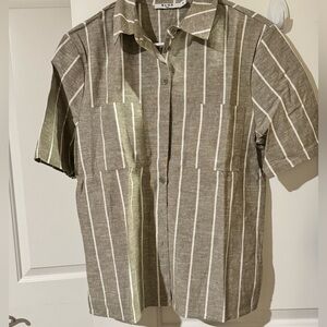 Green Striped Linen set from NAKD